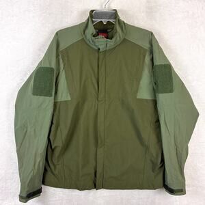 Massif Integrated Tactical Jacket Men L Green Nylon Full Zip Military Operator